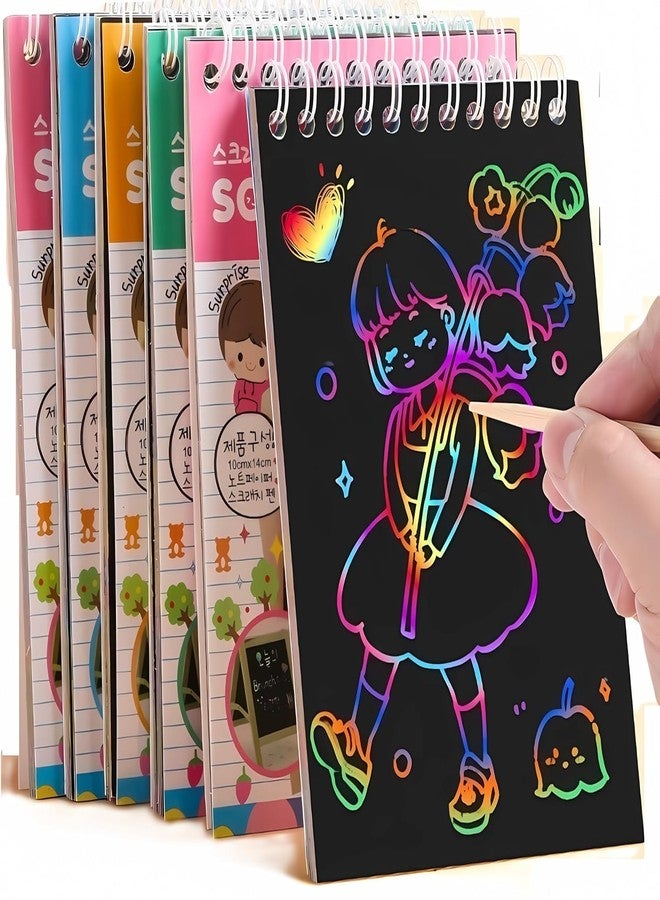 Art Bundle Return Gifts for Birthday for Kids Party Bulk Scratch Note Book, Magic Book Return Gifts for Kids Children Girls, Boys Best, Multicolor (Pack of 2) - Image 1